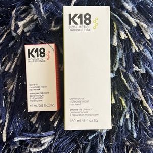 K18 leave in repair mask + Professional repair hair mist
